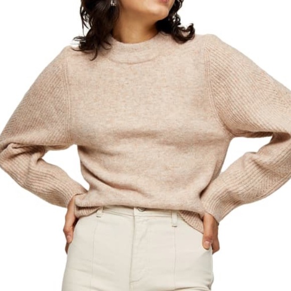 Topshop Sweaters - Topshop Ribbed Sleeve Detail Sweater US 4/6